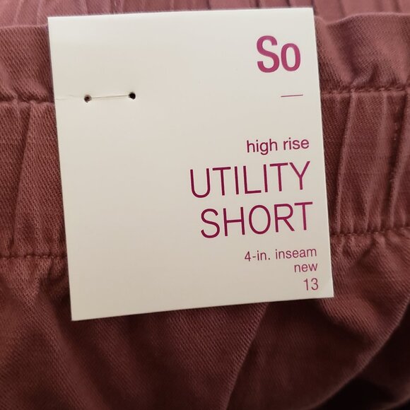 SO Shorts 13 Juniors Pink Mauve Utility Pull On Pockets Stretch Cargo - Picture 6 of 6